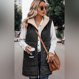 Women's Black Puffer Vest